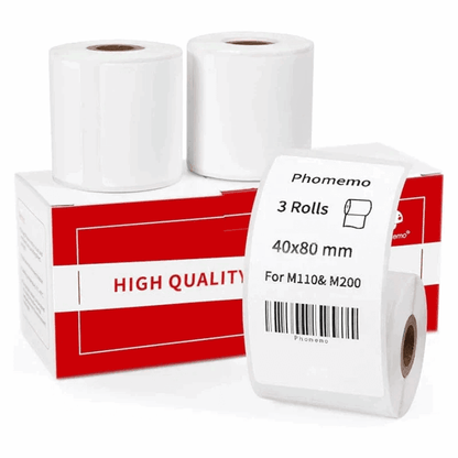 Phomemo 3 Rolls Labels for M110 - PrintEaseStore