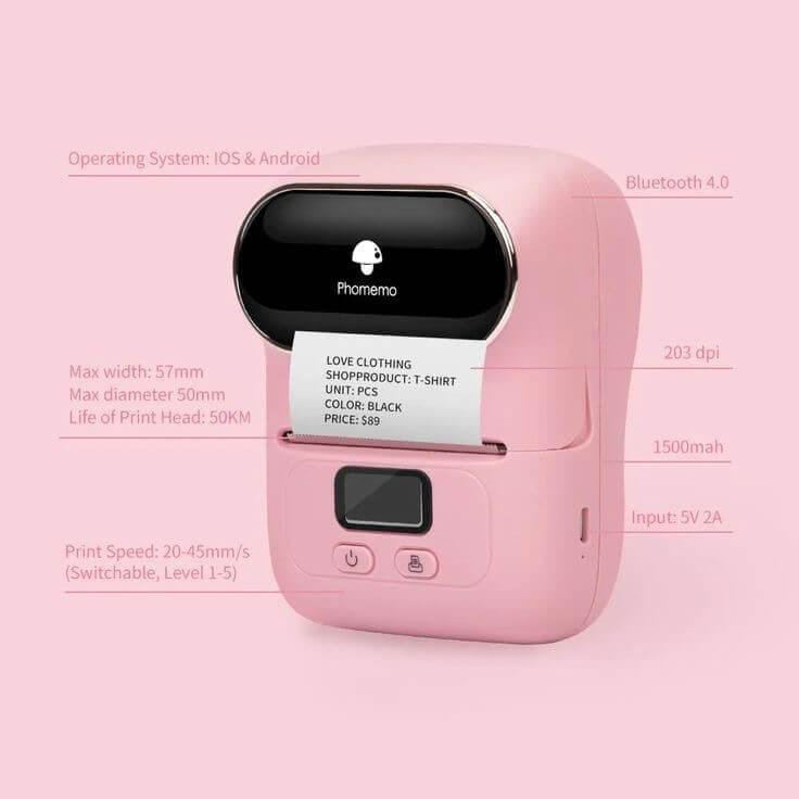 Phomemo M110 + Free Label Roll - PrintEaseStore