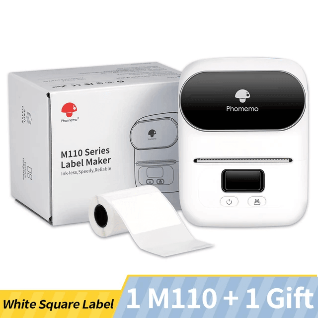 Phomemo M110 + Free Label Roll - PrintEaseStore